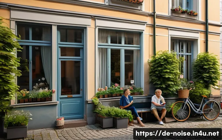 소음진동 관리 기준 및 법령 - **A Peaceful German Residential Street During Quiet Hours:**
    "A serene and picturesque street sc...