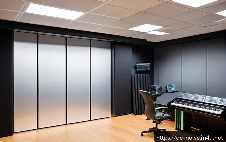 소음진동 측정의 정확도를 높이는 방법 - A professional sound measurement laboratory setup in a modern German acoustic testing room, featurin...